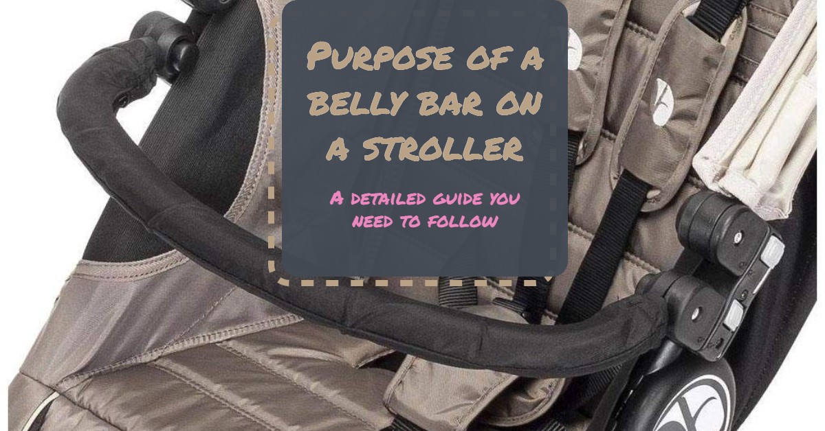 What is the purpose of a belly bar with a baby stroller